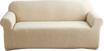 Livano Bankhoes - Bankbeschermer - Stretch - Sofa Cover - Effen - Beige - Enkel