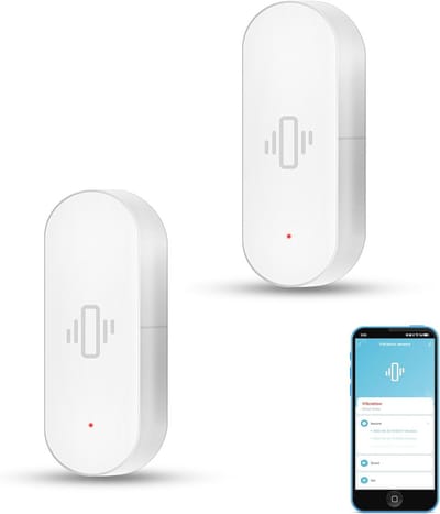Draadloze Glasbreukmelder en Vibratiesensor met App-Alarmen - Instelbare Gevoeligheid