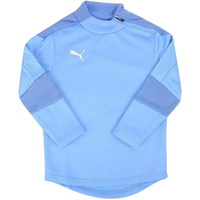 Puma Fleece-trainingsshirt met lange mouwen voor kinderen (Blauw)