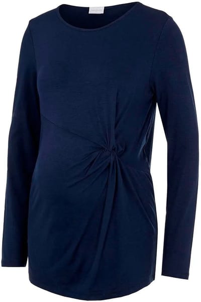Mamalicious Karely Maternity T-shirt Met Lange Mouwen Blauw XS