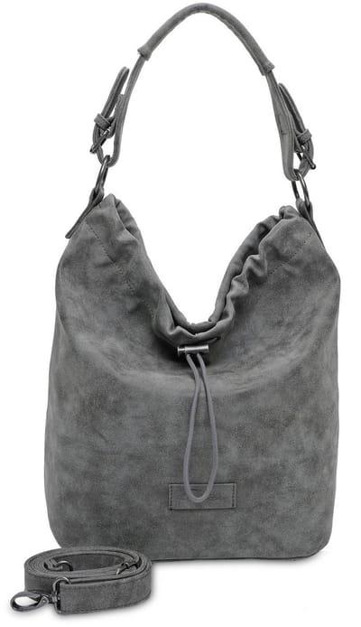 Fritzi aus Preußen Schoudertas Poppi04 Vintage Hobo Bag Anthra Donkergrijs