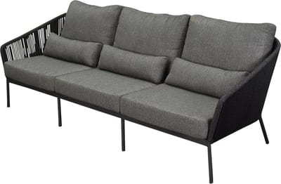Costa 3-zits lounge bank antraciet rope