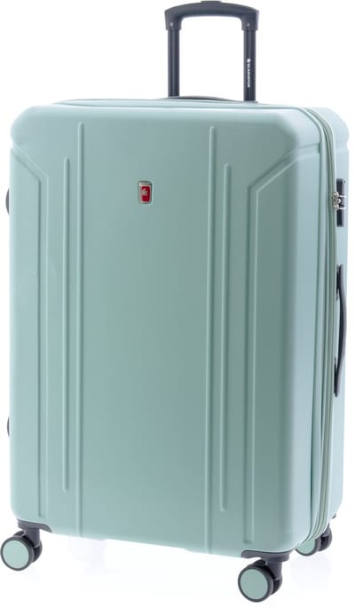 Gladiator Tropical Grote Koffer - Vast Cijferslot | 77x51x31cm | 105 / 117 Liter Expandable | XL Reiskoffer met Wielen | Valies met Kofferslot - Mintgroen