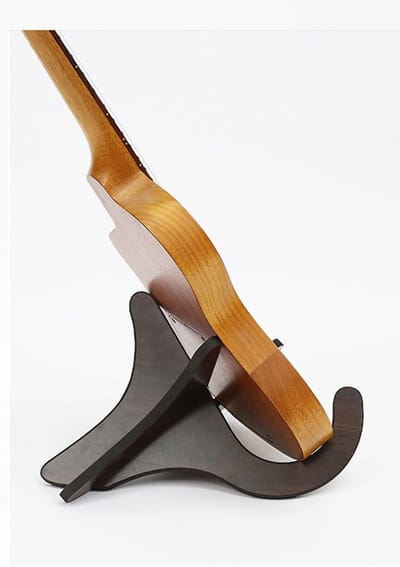 WK Opvouwbare en draagbare houten ukelele standaard- voor 21/23/26 inch ukelele -ukelele houder-zwart