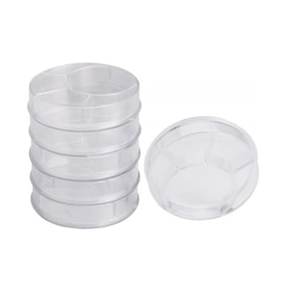 Werkbladen assortiment, 6 stuks, stapelbaar, transparant, voor het sorteren van kleine onderdelen zoals uurwerken