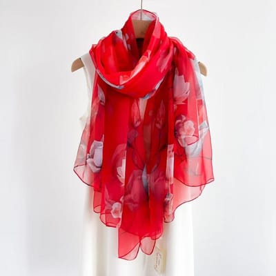 Vier Jaargetijden Mode Stofdicht Grote Bandana Populair Yourou Zijde Sjaals Sjaaltjes NIEUW Luxe Print Zonwering Strandlaken Y1945YY- red