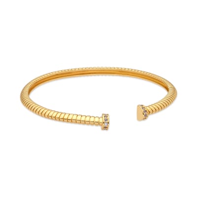 Luxenter Armband met glanzende zirkonia, afgewerkt in 18-karaats geelgoud - Aih