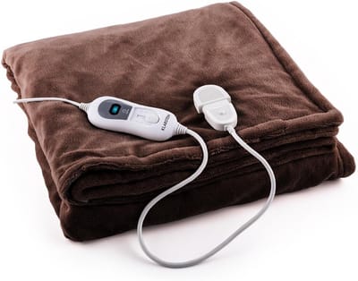 Elektrische Dekens - Verwarmingsdeken Kuscheldecke - Warmte Comfort - 3 Warmtestanden Timer - 180 x 130 cm - Lichtbruin