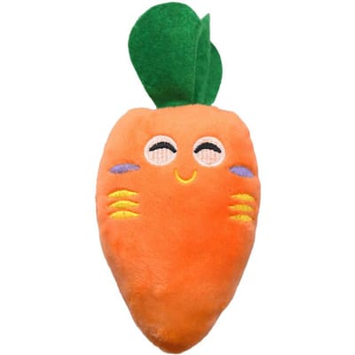 Orange mignon chiot fournitures pour animaux de compagnie carotte légumes forme peluche à mâcher couineur son grinçant Interaction chien jouets cadeau chien accessoire orange
