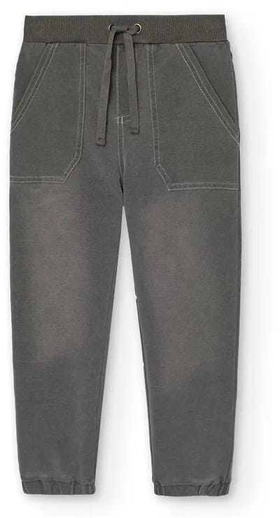 Boboli Fleece Denim Broek Grijs 5 Years Kinderen