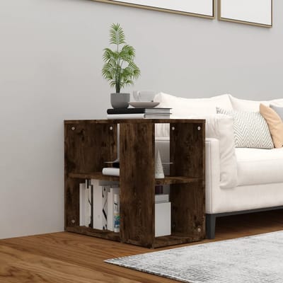 vidaXL - Bijzetkast - 60x30x50 - cm - bewerkt - hout - gerookt - eikenkleurig