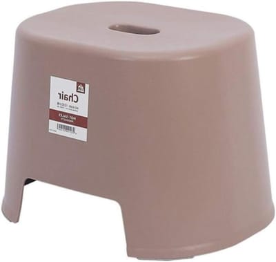 Badkamer Kruk - Douche Stoel Krukje - Veilig Douchen - Antislip Bodem Gaten - L35.5cm - Bruin