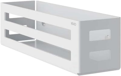 KEUCO Douchekorf 32 cm, Aluminium wit mat, Made in Germany, afneembaar, incl. schroeven en pluggen, Doucheplanchet voor boren