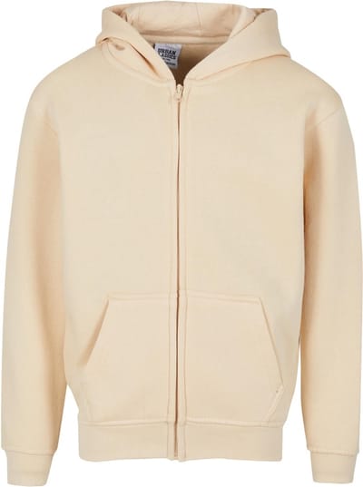 Urban Classics - Kids Basic Essential Vest Met Capuchon Kinderen - Kids 110/116 - Creme