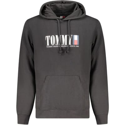Tommy Hilfiger Zwarte Katoenen Heren Hoodie