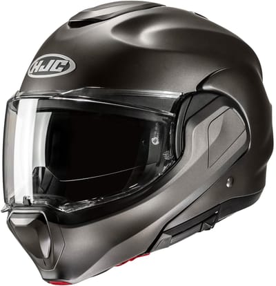 HJC F100 Solid Semi Flat Titanium Systeemhelm - Maat S - Helm