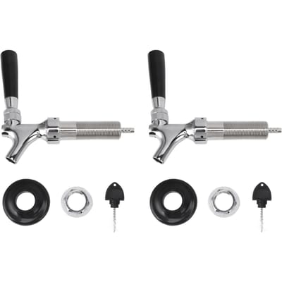 2 Set Biertap RVS Goede Afdichting 4?1/8 inch Schacht 1/4 Barb Bierkraan G1/2 Draad