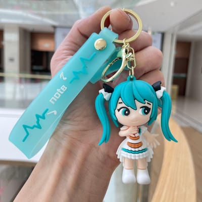 4 stuks/set Hatsune Miku Sleutelhanger Anime Pop Tas Hanger Cartoon Kleine Decoratie Accessoires Auto Sleutelhanger Rugzak Bedel Hoge Kwaliteit Cadeaus