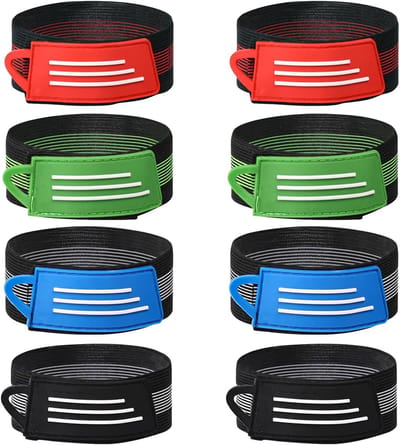 Broekriem - Broekbeschermer - Geschikt voor fietsen - Met elastische band - 3,5 cm x 30 cm - 8-delige set