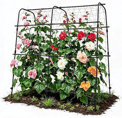 Triumpunpre Metalen Plantensteun voor Klimplanten | U-Vormig Klimrek voor Tuin en Balkon | Stevige Tuin Accessoire | 160*160cm