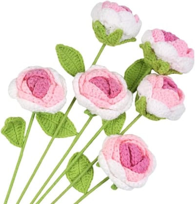 Dailygoods - Gehaakte Rozen Bloemen in Bulk voor DIY Decoratie