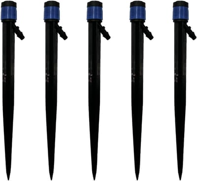 Druppelstralers Verstelbaar - Waterdruppelaars Irrigatie - Planten Water Geven - 360 Graden Mondstuk - 13 cm - Blauw