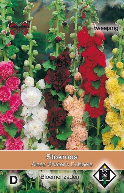 2 stuks Van Hemert & Co Alcea rosea plena Chater s Dubbele