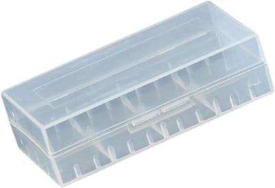 Batterijhouder Case - Batterij Doos - Batterijen Opbergen - Onafhankelijke Compartimenten - ca. 77 x 43 x 22 cm - Helder