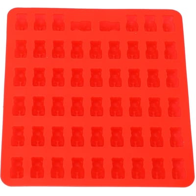 Gummy Snoep Vormen Beer Vorm 53 Holtes Siliconen Bakvorm met Druppelaar voor Chocolade rood