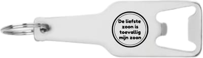 Akyol - de liefste zoon is toevallig mijn zoon flesopener - Zoon - liefste kleinzoon - cadeau - familie - kleinzoon - 105 x 25mm