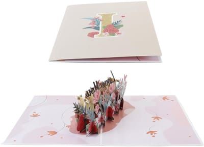 Dailygoods- Moederdagkaart Pop-up Design - Wenskaarten Set - Verjaardagskaarten - Blanco Kaart - Envelop - 15 x 20 cm Papier - Wenskaart