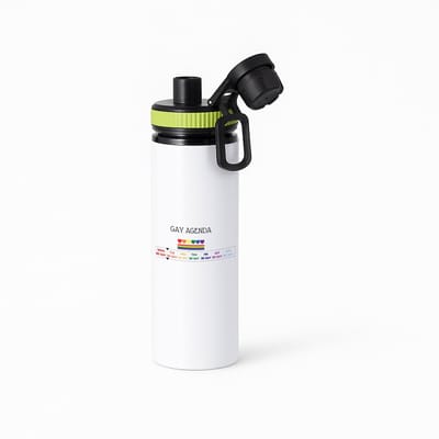 Hacebo® - Pride cadeau - waterfles met draaidop groen - Lgbt - Lgbt pride - Pride vlag - Gay cadeau - Gay pride accessoires - Homo - LGBTQ vlag - accessoires - cadeau - met tekst - cadeau - water fles - 850ML