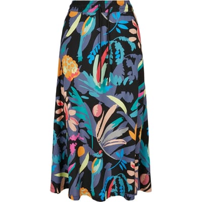 Urban Classics - Viscose Midi Lange rok - M - Zwart