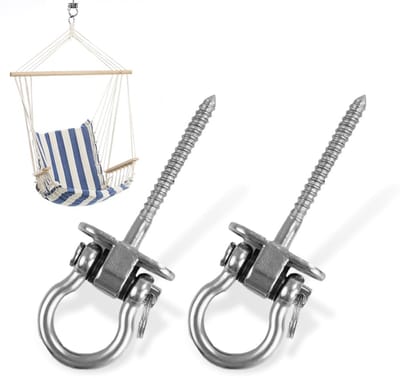 Dailygoods- Schommelhaken 500kg draagvermogen - Schommelhanger - Ophangbeugel - Bevestigingsset - Roestvrij staal - Draaibaar en eenvoudig te installeren - Ophanghaak