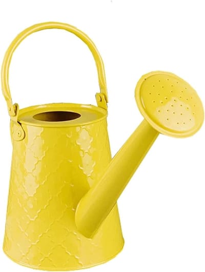 Metalen Gieter - Waterblik Bloemen - Planten Water Geven - Rozet Diffusor - 1.6 Liter - Geel Groen
