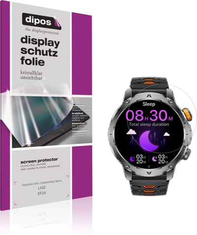 dipos – 6x Beschermfolie geschikt voor LIGE EF24 | Krasbestendige & heldere Screenprotector Ultra-Thin