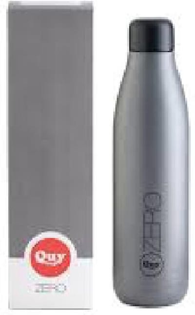 Quy Cup - 500ml Thermosfles “Wall” Grijs 12 uur heet 24 uur koud herbruikbaar RVS fles (304)