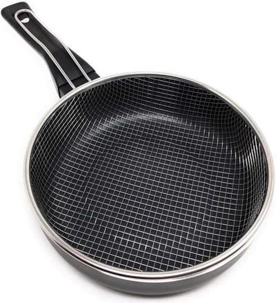 Friteuse met Mandje - Koekenpan - Aluminium en Staal - Inductie - Ø 24 cm - Zwart