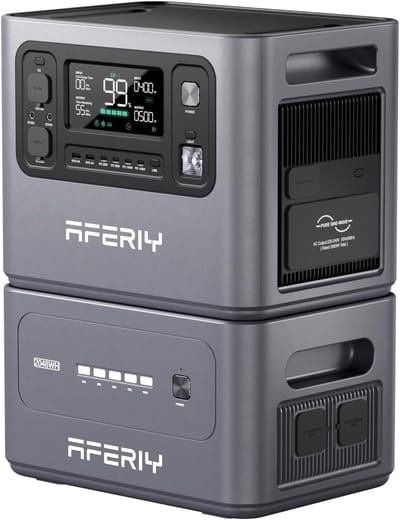 AFERIY P280 Draagbare Powerstation 4096Wh 2800W - Uitbreidbare Batterij - Zonne-energie voor Camping - Thuis en Noodgevallen