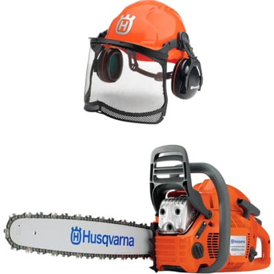 Husqvarna 455 kettingzaag + gratis helm