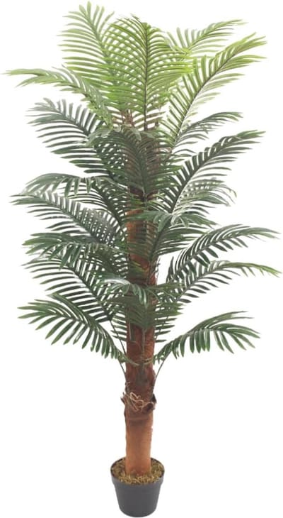 Kunstpalm 150cm kunstplant kunstplanten grote kunstboom als echt voor woonkamer slaapkamer kantoordecoratie kunstplanten buitenbalkon decoratie kunstbloemen