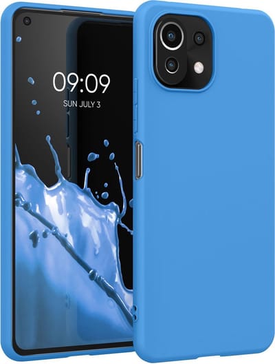 kwmobile telefoonhoesje geschikt voor Xiaomi 11 Lite (5G) NE / Mi 11 Lite (5G) - Hoesje voor smartphone - Back cover in stralend blauw