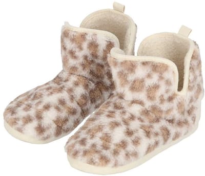 Apollo kindersloffen - luipaard - lichtbruin - pantoffels - met antislip - voor kinderen 31-32