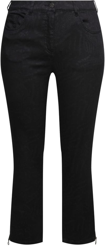 Ulla Popken - Dames - Jeans Sarah smalle pijpen met comfortabele stretch - Zwart - Maat 42