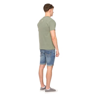 Duck and Cover Heren Lynnfold Katoenen Dagelijks T-Shirt (Olijf)