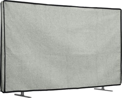 kwmobile linnen beschermhoes voor smart tv geschikt voor 40" TV hoes - Opvouwbare tv hoes - Televisie cover in lichtgrijs