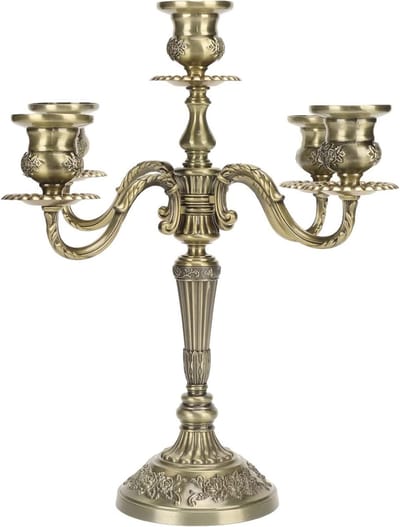 Kandelaar met 5 armen - Kaarsenhouder Decoratie - Romantische Sfeer Creëren - Druppelbestendig Ontwerp