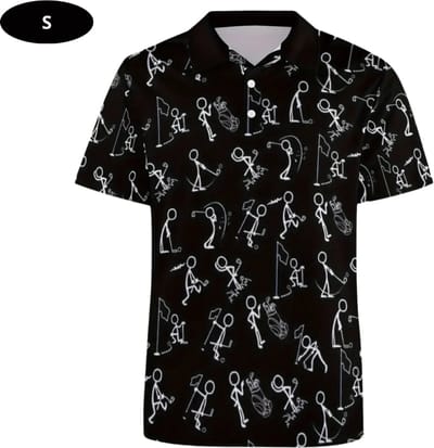 Livano Golf Shirt Heren - T-shirt - Golfkleding - Golfen - Golf Accessoires - Polo Shirt - Zwart - Maat S