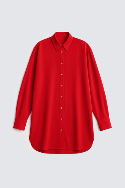 Touché Privé - Oversized crêpe blouse - Rood - Dames