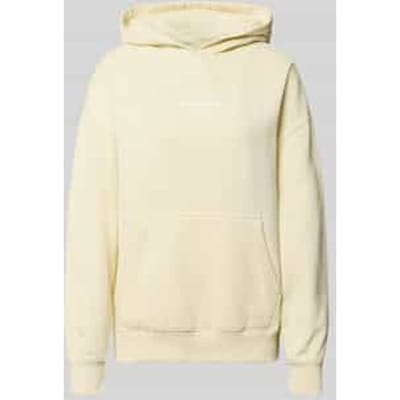 Oversized hoodie met labelstitching model 'CLARITA'